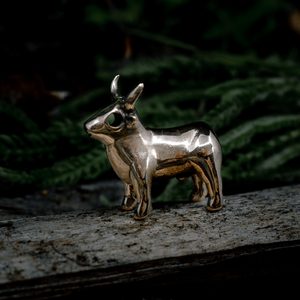 Celtic Bull from Bull Rock Cave, Moravia, figure bronze