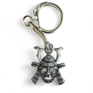 Samouraï, porte-clés, zinc, argent antique