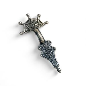 FIBULA - bridge Slavic pendant, Serbia, silver 925