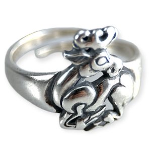 SCYTHIAN DEER, adjustable ring, silver 925/1000