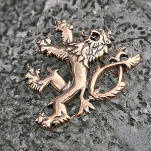 Brooch, Bohemian lion, bronze