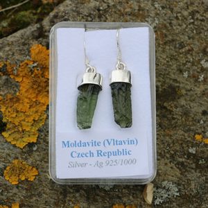 ZELDA, MOLDAVITE EARRINGS AND SILVER - MOLDAVITES, CZECH{% if kategorie.adresa_nazvy[0] != zbozi.kategorie.nazev %} - SILVER JEWELLERY{% endif %}