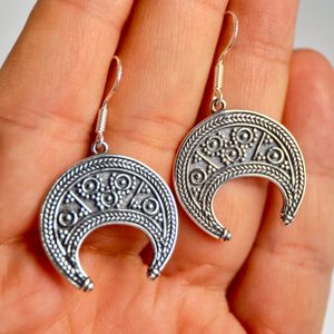 LUNULA, Great Moravian earrings, silver 925