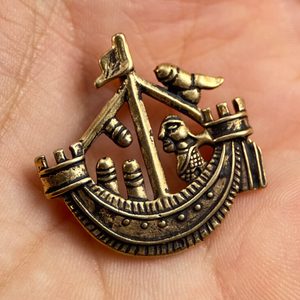 Medieval pilgrim pendant - Phallus and ship, 14th century