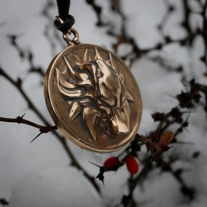SLAVIC WOLF Pendant, bronze