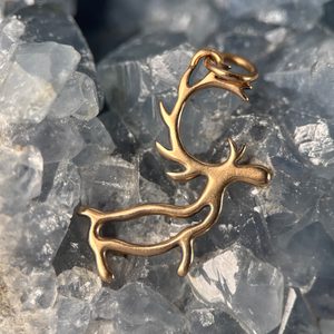 PORO, Sami reindeer, pendant bronze