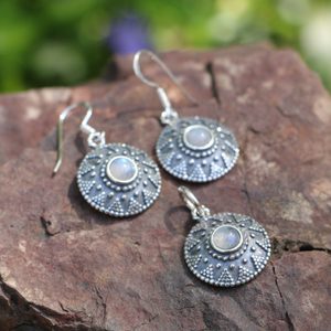 ISOLDA, Mondstein, Silber-Anhänger Ag 925