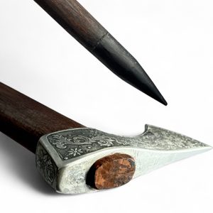 FLORA VALASKA traditional forged Carpathian Axe - etched