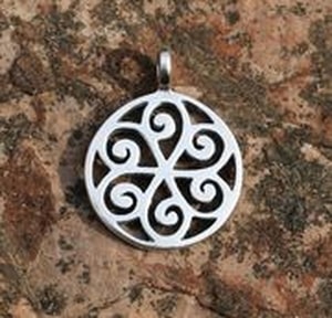 SUN SYMBOL II, silver pendant