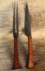 Medieval Cutlery Set, knife and fork