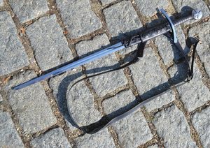 Short Medieval Sword Scabbard for blunt sword replicas