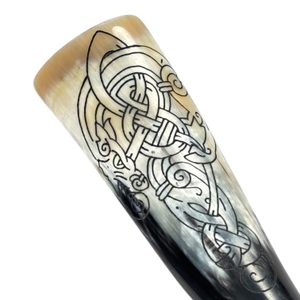CELTIC WOLF, Carved Drinking Horn 0,4 L