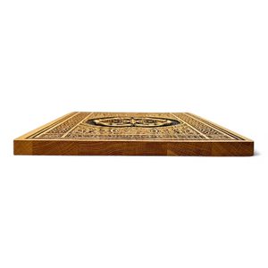 Aegishjalmur and Valknut, wall decoration, wood 32x46cm