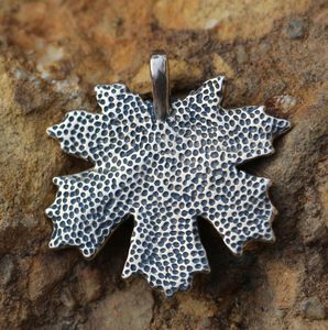 Maple Leaf, bronze pendant