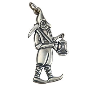 Medieval miner - Mining dwarf, pendant, silver 925/1000