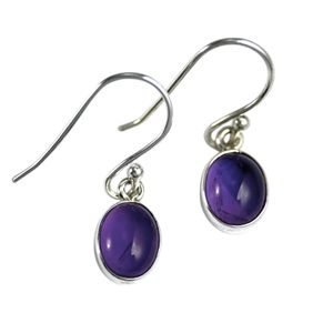 VIORA, silver earrings, amethyst, Ag 925/1000