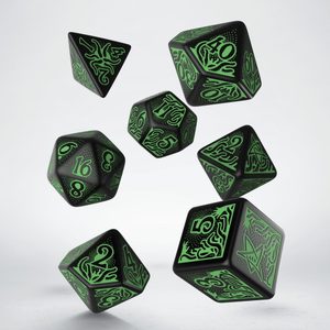 Call of Cthulhu Black &amp; green, RPG dice set