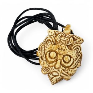 ODIN, pendant, carved, horn