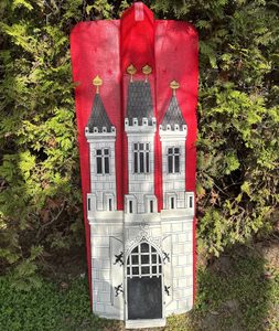 Hussite pavise shield, hand-painted wooden PRAGUE