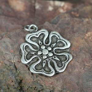 ROSE, House of Rosenbergs, pendant, zinc, antique silver