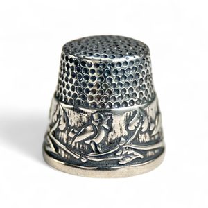 BIRDS, silver thimble