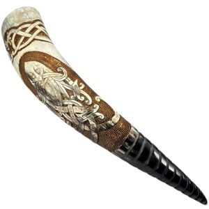 ODIN, decorated Viking horn