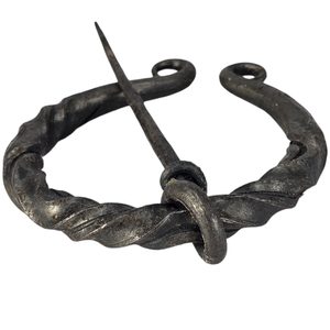 VIKING IRON BROOCH - decorated