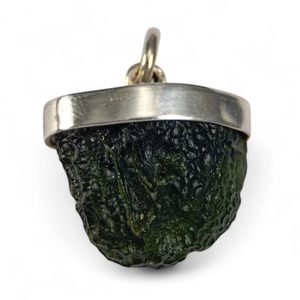NEBULA, Moldavite, pendentif, argent 925/1000