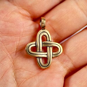 SIMPLE KNOT, bronze pendant