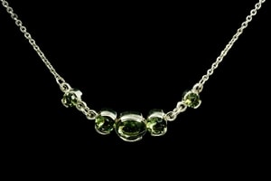 ELARA, Moldavite, necklace, silver