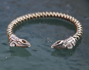 DREKI, Viking brass Bracelet braided