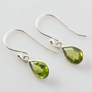 RUTH, silver earrings, peridot, Ag 925/1000