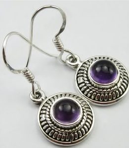 POMPEII, silver antique earrings, amethyst, Ag 925/1000