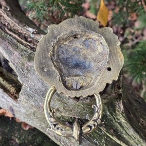 Lion, historical knocker - brass