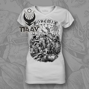 BOHEMIA, Roi Premysl Otakar II. T-shirt, blanc, femmes