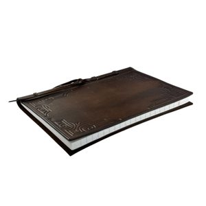 ORNARIS, carnet de notes art nouveau en cuir, ligné, marron