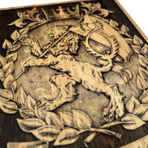 Czech patriot, wall decoration, wood 32x46cm