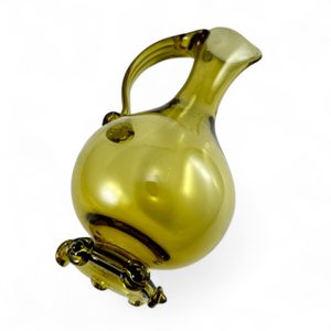 PRAGA - jug, Czech medieval green glass