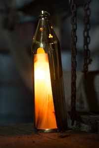 Medieval lantern, brass