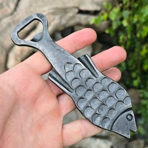 Carp, forged beer opener for fishermen
