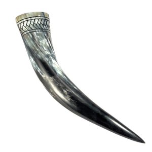 FISHBONE, CARVED SLAVIC DRINKING HORN