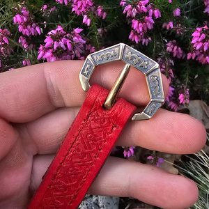 SALZBURG LEATHER BELT, XIII. century, red