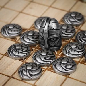 HNEFATAFL - playing stones 37x, Viking tafl chess