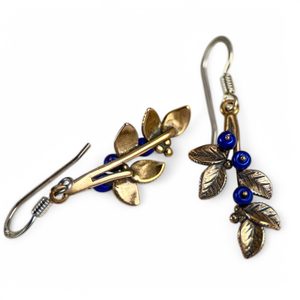 Bleuets, boucles d'oreilles, Bronze