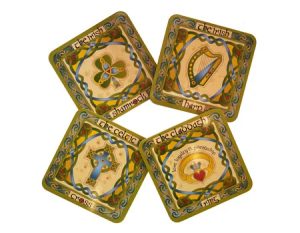 Set of Celtic coasters, cork - 4 pieces