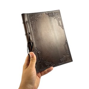 ORNARIS, carnet de notes art nouveau en cuir, ligné, marron