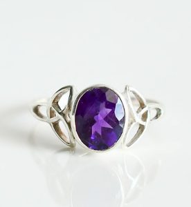 CELTIC KNOT, ring, amethyst silver 925/1000