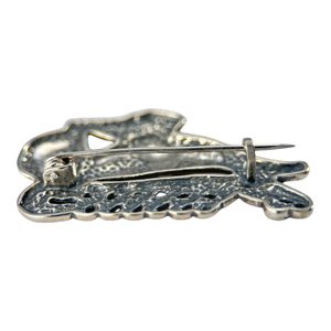 Scythian Stag Brooch, sterling silver