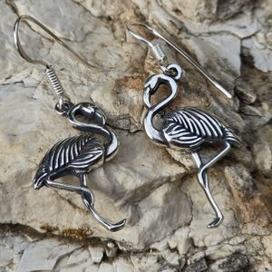 Flamingo , silver earrings Ag 925/1000