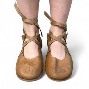 Leather medieval women's shoes